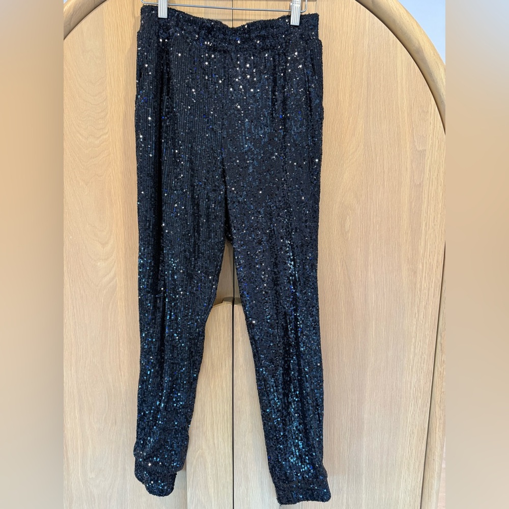 BB Dakota NWOT Steve Madden Sequin Black Dress Pants Size M